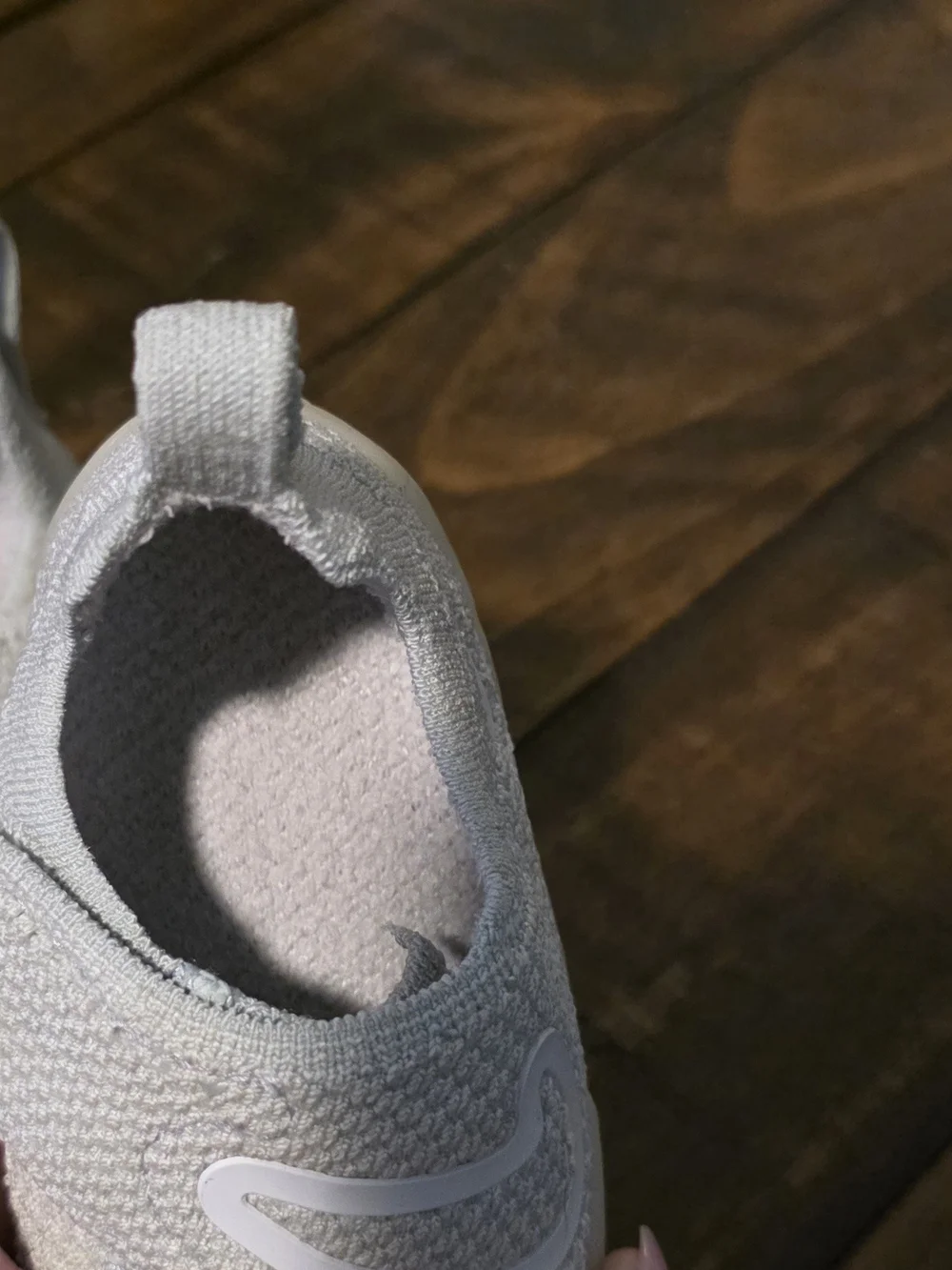 Nike Kids Slip-On Knit Shoes in Light Gray - Picture 3 of 5